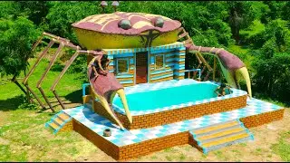 My 365 Days To Building Luxury Dream House and Beautiful pool Rainforest Holiday in Jungle [Part 3]