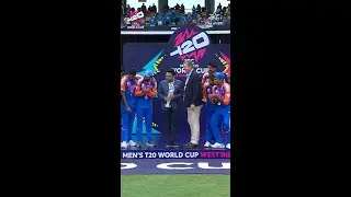 #RohitSharma & Co. lift the ICC Men's T20 World Cup 2024 Trophy