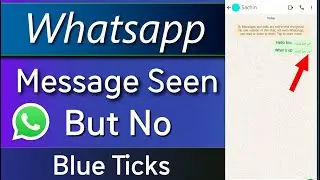 Whatsapp Message Seen But No Blue Ticks | Whatsapp Blue Tick Not Showing