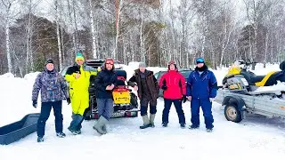 Весенняя покатушка на снегоходах Тайга, Стелс, BRP. Капаем снегоходы. Очень много снега в этом году.