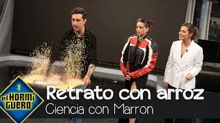 Marron crea un retrato de Rosalía con arroz gracias a la “velocidad angular” - El Hormiguero
