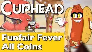 Cuphead - Funfair Fever All 5 Coin Locations Walkthrough - Inkwell Isle 2 Run-and-Gun Level