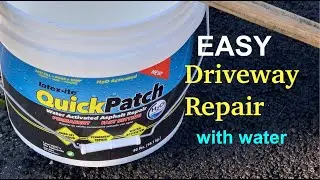 Easy Driveway Repair with water by Quick Patch