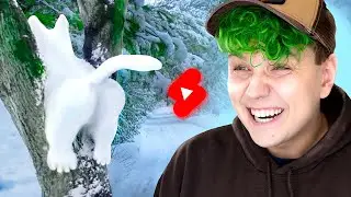 Вот это СНЕГОВИК 😂 ПОПРОБУЙ НЕ ЗАСМЕЯТЬСЯ в Shorts😂 