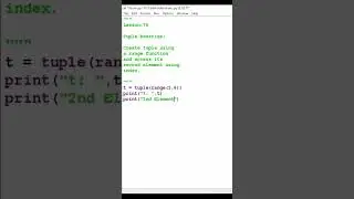 how to access tuple element using index in python #shorts #python #coding #pythontricks #pythontuple