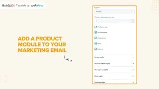 How to add a product module to your marketing email in HubSpot