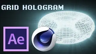 Grid Hologram in Cinema4D and After Effects