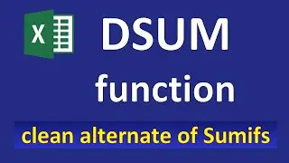 Excel SUMIFS alternate | DSUM function in Excel | DSUM  function in Excel in Hindi