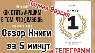 Игорь Манн | НОМЕР 1 | Обзор книги 📕 за 5 минут | Полная версия книги 📚 в нашем Телеграмм канале |