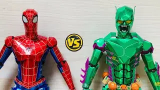 Homemade Armored Spider-Man VS Green Goblin Using Soda Cans | Save Those Cans♻️