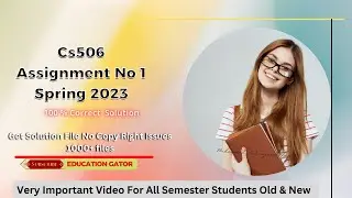 Cs506 Assignment Solution 1 Spring 2023  with solution file