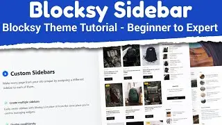 Blocksy Sidebar | Blocksy Theme Tutorial - Beginner to Expert