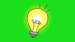 Glowing bulb animation on green screen | Idea | Idea animation footage| non copyrighted footage| NCF