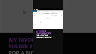 My favorite folder structure for a motion design workflow