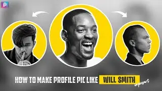 How to Create Profile Picture Like Will Smith in Picsart || Design a Yellow Logo Like Will Smith