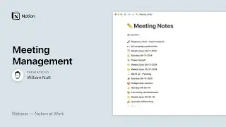 Notion at Work: Meeting Management