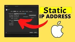 configure a static IP address on a Mac