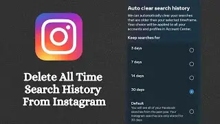 Clear Your Instagram Search History in Proper Way || Delete All Time Search History From Instagram