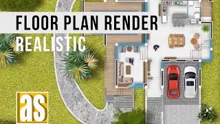 Architectural Floor Plan Rendering in Photoshop | Photoshop Tutorial