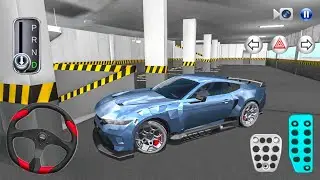 New Muscle Car Ford Mustang GT in Parking Building - 3D Driving Class 2024 - best Android gameplay