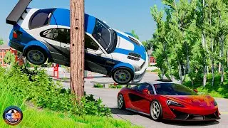 Side Collisions of Cars #48 - BeamNG drive CRAZY DRIVERS