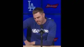 Freddie Freeman visibly emotional while discussing his son Maxs health (via @dodgers/IG) #shorts