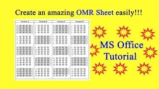 How to create an OMR sheet in MS word | Easy and Simple