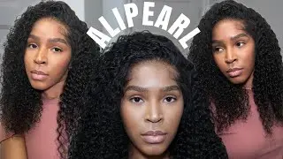 Most NATURAL Glueless Curly Wig Install with Realistic Edges| Beginner Friendly| Alipearl Hair