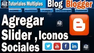 Como Cambiar Las Imagenes De Slider En Blogger | Poner Iconos De Redes Sociales En Blogger |