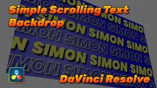 Simple Scrolling Text Backdrop - DaVinci Resolve