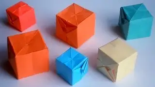 оригами водяная бомба, как сделать из бумаги водяную бомбу //  origami water bomb