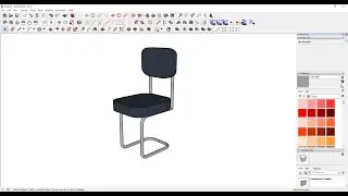 simple chair in sketchup