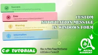 C# Custom Notification Message in Windows Form