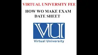 how to make datesheet | virtual university datesheet