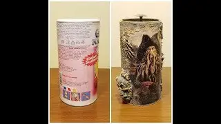 Вторая жизнь старой банки. Морской декор. DIY. Jar in a marine style.
