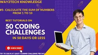 #Part5 - Calculate the sum of numbers from 1 to 10 using JS| 50 CODING CHALLENGES👩‍💻