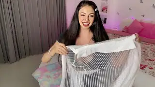 (4K) Try on Haul Transparent wet vs dry | Try on haul 2025 | wet vs dry with holly Get ready with me