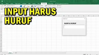 Hanya Boleh Input Huruf di Textbox VBA Excel