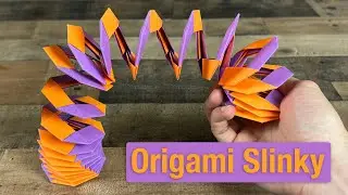 How to Make Paper Slinky - Easy Origami Slinky (no glue)