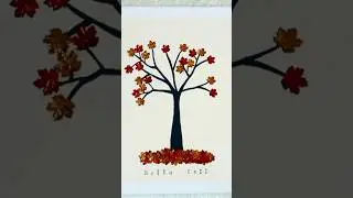 Fall Maple Tree Painting #shorts #homedecor #diy #fall