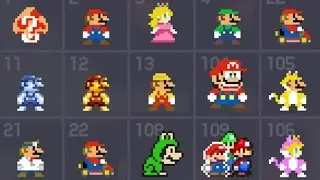 Super Mario Maker - All 153 Costume Mario / Mystery Mushroom Suits