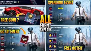 LAMBORGHINI FREE 500 COINS ? NEW UC UP EVENT | SPENDING EVENT 😡 DRAGON BALL