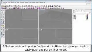 Using Edit mode in T-Splines for Rhino 3D