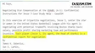 Negotiating Star Compensation at the USAWBL (A-1): Confidential Instructions for Jesse J Caseism.com