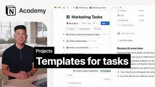 Database templates for tasks