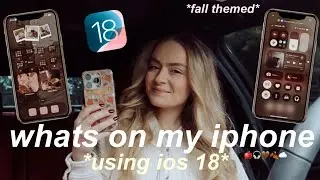 WHATS ON MY iPHONE 15 PRO USING NEW iOS 18 🍎 customize your phone using iOS 18 *fall themed*