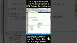 Add space between text and number in the SQL Server table column