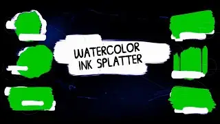 Watercolor ink splatter Green Screen | Green Screen Motion | OMER J GRAPHICS