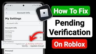 How to Fix Pending Verification on Roblox (2023) | Roblox Email Pending Verification