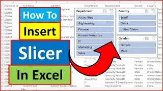 How to Insert Slicer in Excel